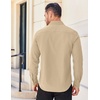 image:imageCOOFANDY Mens Long Sleeve Casual Button Down Shirts Untucked Shirts for Men Regular Fit Dress ShirtBeige