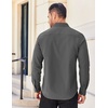 image:imageCOOFANDY Mens Long Sleeve Casual Button Down Shirts Untucked Shirts for Men Regular Fit Dress ShirtDark Grey