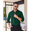 image:imageCOOFANDY Mens Long Sleeve Casual Button Down Shirts Untucked Shirts for Men Regular Fit Dress ShirtEvergreen