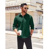 image:imageCOOFANDY Mens Long Sleeve Casual Button Down Shirts Untucked Shirts for Men Regular Fit Dress ShirtEvergreen
