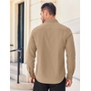 image:imageCOOFANDY Mens Long Sleeve Casual Button Down Shirts Untucked Shirts for Men Regular Fit Dress ShirtKhaki