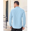 image:imageCOOFANDY Mens Long Sleeve Casual Button Down Shirts Untucked Shirts for Men Regular Fit Dress ShirtLight Blue