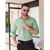 image:imageCOOFANDY Mens Long Sleeve Casual Button Down Shirts Untucked Shirts for Men Regular Fit Dress ShirtLight Green