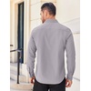 image:imageCOOFANDY Mens Long Sleeve Casual Button Down Shirts Untucked Shirts for Men Regular Fit Dress ShirtLight Grey