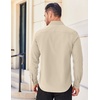 image:imageCOOFANDY Mens Long Sleeve Casual Button Down Shirts Untucked Shirts for Men Regular Fit Dress ShirtLight Khaki