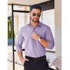 image:imageCOOFANDY Mens Long Sleeve Casual Button Down Shirts Untucked Shirts for Men Regular Fit Dress ShirtLight Purple