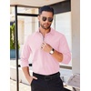 image:imageCOOFANDY Mens Long Sleeve Casual Button Down Shirts Untucked Shirts for Men Regular Fit Dress ShirtPink