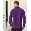 image:imageCOOFANDY Mens Long Sleeve Casual Button Down Shirts Untucked Shirts for Men Regular Fit Dress ShirtPurple