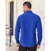 image:imageCOOFANDY Mens Long Sleeve Casual Button Down Shirts Untucked Shirts for Men Regular Fit Dress ShirtRoyal Blue