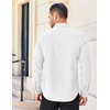 image:imageCOOFANDY Mens Long Sleeve Casual Button Down Shirts Untucked Shirts for Men Regular Fit Dress ShirtWhite