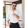 image:imageCOOFANDY Mens Long Sleeve Casual Button Down Shirts Untucked Shirts for Men Regular Fit Dress ShirtWhite