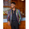 image:imageCOOFANDY Mens Metallic Jacket Regular Fit Blazer Casual 70s Disco Party Sport Coat01multicolor