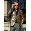 image:imageCOOFANDY Mens Metallic Jacket Regular Fit Blazer Casual 70s Disco Party Sport Coat02gold