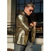 image:imageCOOFANDY Mens Metallic Jacket Regular Fit Blazer Casual 70s Disco Party Sport Coat02gold