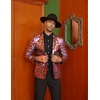 image:imageCOOFANDY Mens Metallic Jacket Regular Fit Blazer Casual 70s Disco Party Sport Coat03colored Leaf