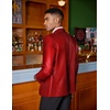 image:imageCOOFANDY Mens Metallic Jacket Regular Fit Blazer Casual 70s Disco Party Sport Coat05red