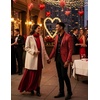 image:imageCOOFANDY Mens Metallic Jacket Regular Fit Blazer Casual 70s Disco Party Sport Coat05red