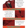 image:imageCOOFANDY Mens Metallic Jacket Regular Fit Blazer Casual 70s Disco Party Sport Coat05red