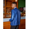 image:imageCOOFANDY Mens Metallic Jacket Regular Fit Blazer Casual 70s Disco Party Sport CoatBlue