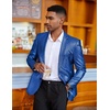 image:imageCOOFANDY Mens Metallic Jacket Regular Fit Blazer Casual 70s Disco Party Sport CoatBlue