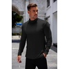 image:imageCOOFANDY Mens Mock Turtleneck Long Sleeve Shirts Basic Thermal Turtle Neck Undershirt Lightweight Pullover Sweaters TopAblack