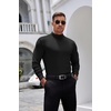 image:imageCOOFANDY Mens Mock Turtleneck Long Sleeve Shirts Basic Thermal Turtle Neck Undershirt Lightweight Pullover Sweaters TopAblack