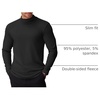 image:imageCOOFANDY Mens Mock Turtleneck Long Sleeve Shirts Basic Thermal Turtle Neck Undershirt Lightweight Pullover Sweaters TopAblack