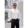image:imageCOOFANDY Mens Mock Turtleneck Long Sleeve Shirts Basic Thermal Turtle Neck Undershirt Lightweight Pullover Sweaters TopAwhite