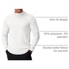 image:imageCOOFANDY Mens Mock Turtleneck Long Sleeve Shirts Basic Thermal Turtle Neck Undershirt Lightweight Pullover Sweaters TopAwhite