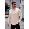 image:imageCOOFANDY Mens Mock Turtleneck Long Sleeve Shirts Basic Thermal Turtle Neck Undershirt Lightweight Pullover Sweaters TopBbeige