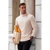 image:imageCOOFANDY Mens Mock Turtleneck Long Sleeve Shirts Basic Thermal Turtle Neck Undershirt Lightweight Pullover Sweaters TopBbeige
