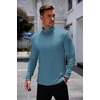 image:imageCOOFANDY Mens Mock Turtleneck Long Sleeve Shirts Basic Thermal Turtle Neck Undershirt Lightweight Pullover Sweaters TopBlue