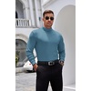 image:imageCOOFANDY Mens Mock Turtleneck Long Sleeve Shirts Basic Thermal Turtle Neck Undershirt Lightweight Pullover Sweaters TopBlue