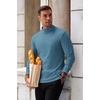 image:imageCOOFANDY Mens Mock Turtleneck Long Sleeve Shirts Basic Thermal Turtle Neck Undershirt Lightweight Pullover Sweaters TopBlue