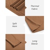 image:imageCOOFANDY Mens Mock Turtleneck Long Sleeve Shirts Basic Thermal Turtle Neck Undershirt Lightweight Pullover Sweaters TopBrown