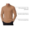 image:imageCOOFANDY Mens Mock Turtleneck Long Sleeve Shirts Basic Thermal Turtle Neck Undershirt Lightweight Pullover Sweaters TopBrown