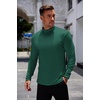 image:imageCOOFANDY Mens Mock Turtleneck Long Sleeve Shirts Basic Thermal Turtle Neck Undershirt Lightweight Pullover Sweaters TopGreen
