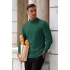image:imageCOOFANDY Mens Mock Turtleneck Long Sleeve Shirts Basic Thermal Turtle Neck Undershirt Lightweight Pullover Sweaters TopGreen