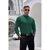 image:imageCOOFANDY Mens Mock Turtleneck Long Sleeve Shirts Basic Thermal Turtle Neck Undershirt Lightweight Pullover Sweaters TopGreen