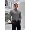 image:imageCOOFANDY Mens Mock Turtleneck Long Sleeve Shirts Basic Thermal Turtle Neck Undershirt Lightweight Pullover Sweaters TopGrey
