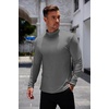 image:imageCOOFANDY Mens Mock Turtleneck Long Sleeve Shirts Basic Thermal Turtle Neck Undershirt Lightweight Pullover Sweaters TopGrey