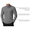 image:imageCOOFANDY Mens Mock Turtleneck Long Sleeve Shirts Basic Thermal Turtle Neck Undershirt Lightweight Pullover Sweaters TopGrey