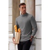 image:imageCOOFANDY Mens Mock Turtleneck Long Sleeve Shirts Basic Thermal Turtle Neck Undershirt Lightweight Pullover Sweaters TopGrey