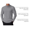 image:imageCOOFANDY Mens Mock Turtleneck Long Sleeve Shirts Basic Thermal Turtle Neck Undershirt Lightweight Pullover Sweaters TopLight Grey