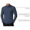 image:imageCOOFANDY Mens Mock Turtleneck Long Sleeve Shirts Basic Thermal Turtle Neck Undershirt Lightweight Pullover Sweaters TopNavy Blue