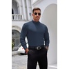 image:imageCOOFANDY Mens Mock Turtleneck Long Sleeve Shirts Basic Thermal Turtle Neck Undershirt Lightweight Pullover Sweaters TopNavy Blue