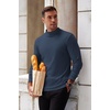 image:imageCOOFANDY Mens Mock Turtleneck Long Sleeve Shirts Basic Thermal Turtle Neck Undershirt Lightweight Pullover Sweaters TopNavy Blue