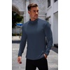 image:imageCOOFANDY Mens Mock Turtleneck Long Sleeve Shirts Basic Thermal Turtle Neck Undershirt Lightweight Pullover Sweaters TopNavy Blue
