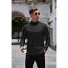 image:imageCOOFANDY Mens Mock Turtleneck Long Sleeve Shirts Basic Thermal Turtle Neck Undershirt Lightweight Pullover Sweaters TopTwo Pack  BlackBlack