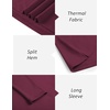 image:imageCOOFANDY Mens Mock Turtleneck Long Sleeve Shirts Basic Thermal Turtle Neck Undershirt Lightweight Pullover Sweaters TopWine Red